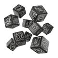 Sada šesťstranných kociek Game of Thrones - Night s Watch (10 ks)
