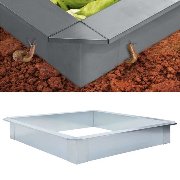 vidaXL Plot proti slimákom pozinkovaná oceľ 170x170x25 cm