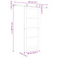 vidaXL Posuvné dvere Prírodná a čierna 86 x 211 cm Borovicový masív