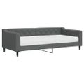 vidaXL Denná posteľ s matracom tmavosivá 90x200 cm látka