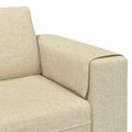 vidaXL Pohovka do obývačky Krémová 250 x 77 x 76 cm Polyester