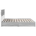 vidaXL Úložná posteľ Sivý Sonoma 200 x 200 cm Kompozitné drevo