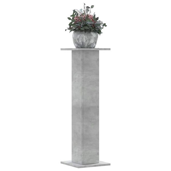 vidaXL Stojany na rastliny 2 ks betónovosivé 30x30x95 cm kompoz. drevo