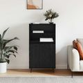 vidaXL Highboard Čierna 60 x 36 x 110 cm Kompozitné drevo