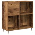vidaXL Skrinka na gramofónové platne Staré drevo 85 x 38 x 89 cm