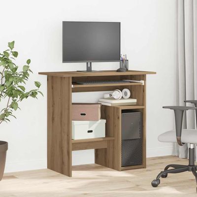 vidaXL Stôl dub artisan 80x45x74 cm kompozitné drevo