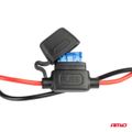 Predlžovacia zásuvka s voltmetrom USB USB-C 12/24V AMiO-03782