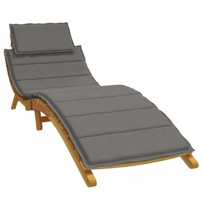 vidaXL Vankúš na lehátko tmavosivá melanž 186x58x4 cm látka