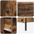 vidaXL Highboard Staré drevo 34,5 x 34 x 180 cm Kompozitné drevo