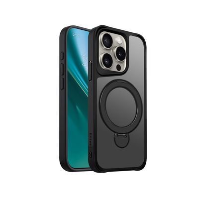 Púzdro Etteri Matt Mag Ring pre iPhone 15 Pro 6,1" čierna