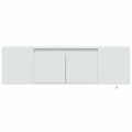 vidaXL TV nástenná skrinka s LED svetlami biela 135x31x39,5 cm