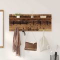 vidaXL Vešiak na stenu Nástenná montáž Staré drevo 100 x 40 x 12 cm