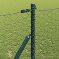 vidaXL Hexagonálny plotový základ 100 x 1,4 m PVC potiahnutá oceľ Sivá