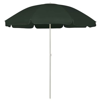 vidaXL Plážový slnečník, zelený 240 cm