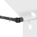 vidaXL Ručne zaťahovacia markíza s LED 100 cm, krémová