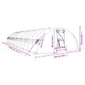 vidaXL Fóliovník s oceľovým rámom zelený 70 m² 14x5x2,3 m