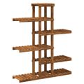 vidaXL Stojan na rastliny Prírodná 93 x 25 x 114,5 cm