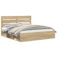 vidaXL Rám postele Sonoma 200 x 200 cm Masívne borovicové drevo