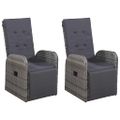 vidaXL 5-dielna záhradná jedálenská súprava sivá