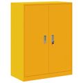 vidaXL Úložná skrinka 2 ks Horčicová žltá 80 x 40 x 145 cm Oceľ
