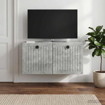 vidaXL Nástenná TV skrinka Nástenný Betónovo sivá 59,5 x 31 x 30 cm