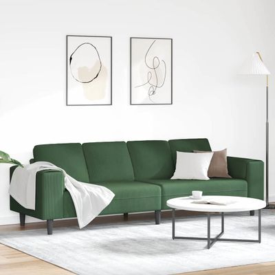 vidaXL Pohovka Tmavozelená 250 x 77 x 76 cm Kordúrová tkanina