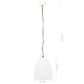 vidaXL Industriálna závesná lampa 25 W biela 32 cm okrúhla E27