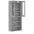 vidaXL Vysoká skrinka sivý dub sonoma 69,5x34x180 cm spracované drevo