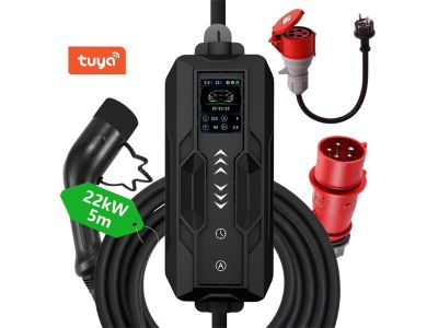 IMMAX NSE003 Cestovná nabíjacia stanica EV/PHEV AC typ 2 22kW WiFi Tuya