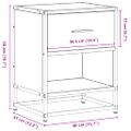 vidaXL Nočné stolíky 2 ks dymový dub 40x31x50 cm kompozitné drevo