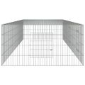 vidaXL 3-panelová klietka pre králiky 325x109x54 cm pozinkované železo