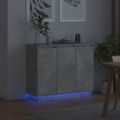 vidaXL LED komoda Betónová šedá 90 x 32 x 75 cm Kompozitné drevo