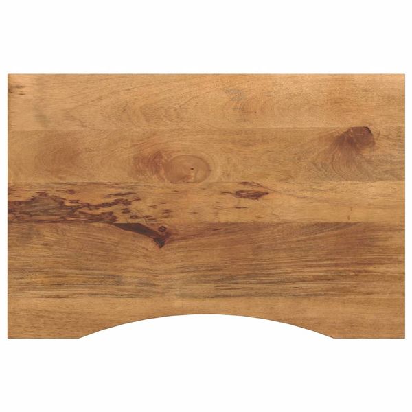 vidaXL Stolová doska so zakrivením 90x50x2,5 cm surový mangový masív