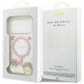 Puzdro Guess Resin Flowers Glitter MagSafe pre iPhone 17 Pro ružové