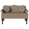 vidaXL Chesterfield lavica Kapučínová 120,5 x 65 x 75 cm Umelá koža