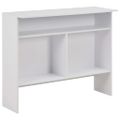 vidaXL Barový stôl s 2 vrchnými doskami biely 130x40x120 cm