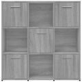 vidaXL Knižnica sivý dub sonoma 90x30x90 cm spracované drevo