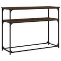 vidaXL Konzolový stolík hnedý dub 100x35,5x75 cm kompozitné drevo