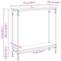 vidaXL Konzolový stôl Staré drevo 75 x 22,5 x 75 cm Kompozitné drevo