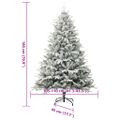 vidaXL Umelý predsvietený vianočný stromček Zelená 180 cm PVC a PE