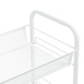 vidaXL Kuchynský vozík so 4 poschodiami biely 46x26x85 cm železný