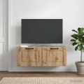 vidaXL Nástenná TV skrinka 78,5 x 31 x 30 cm Dub artisan