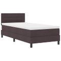 vidaXL Posteľ s pružinovým rámom Tmavohnedá 80 x 200 cm látka