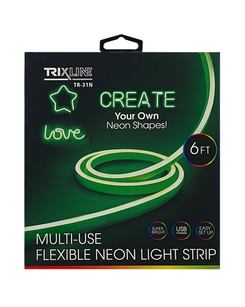 TR-31N Flexibilný NEÓNOVÝ LED pásik - zelený 1,8m na USB Trixline