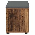 vidaXL Predsieňová lavica s vankúšom Staré drevo 80 x 38 x 46 cm