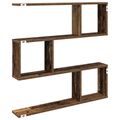 vidaXL Stenná polica Staré drevo 80 x 12 x 79,5 cm Kompozitné drevo