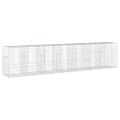 vidaXL Gabiónový kôš s krytom 700x100x150 cm pozinkované železo