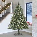 vidaXL Umelý vianočný stromček Zelená 240 cm PVC, plast a oceľ