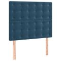 vidaXL Posteľný rám boxsping s matracom tmavomodrý 90x190 cm zamat