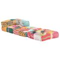 vidaXL Modulárna taburetka, patchwork, látka